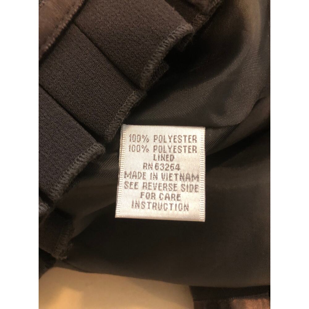 Dressbarn Blazer Women Size 12 Black Polyester Lined Pleated Trim Career Jacket - Picture 9 of 11